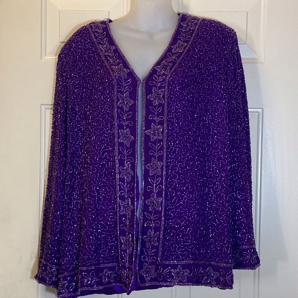 KRISHNA SEQUIN VINTAGE WOMENS TOP SIZE XL